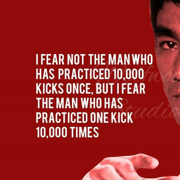 Bruce Lee 1000 Kicks Quote Wall Decor | Bruce Lee 1000 Kicks Quote Photo 8X10 | Poshmark